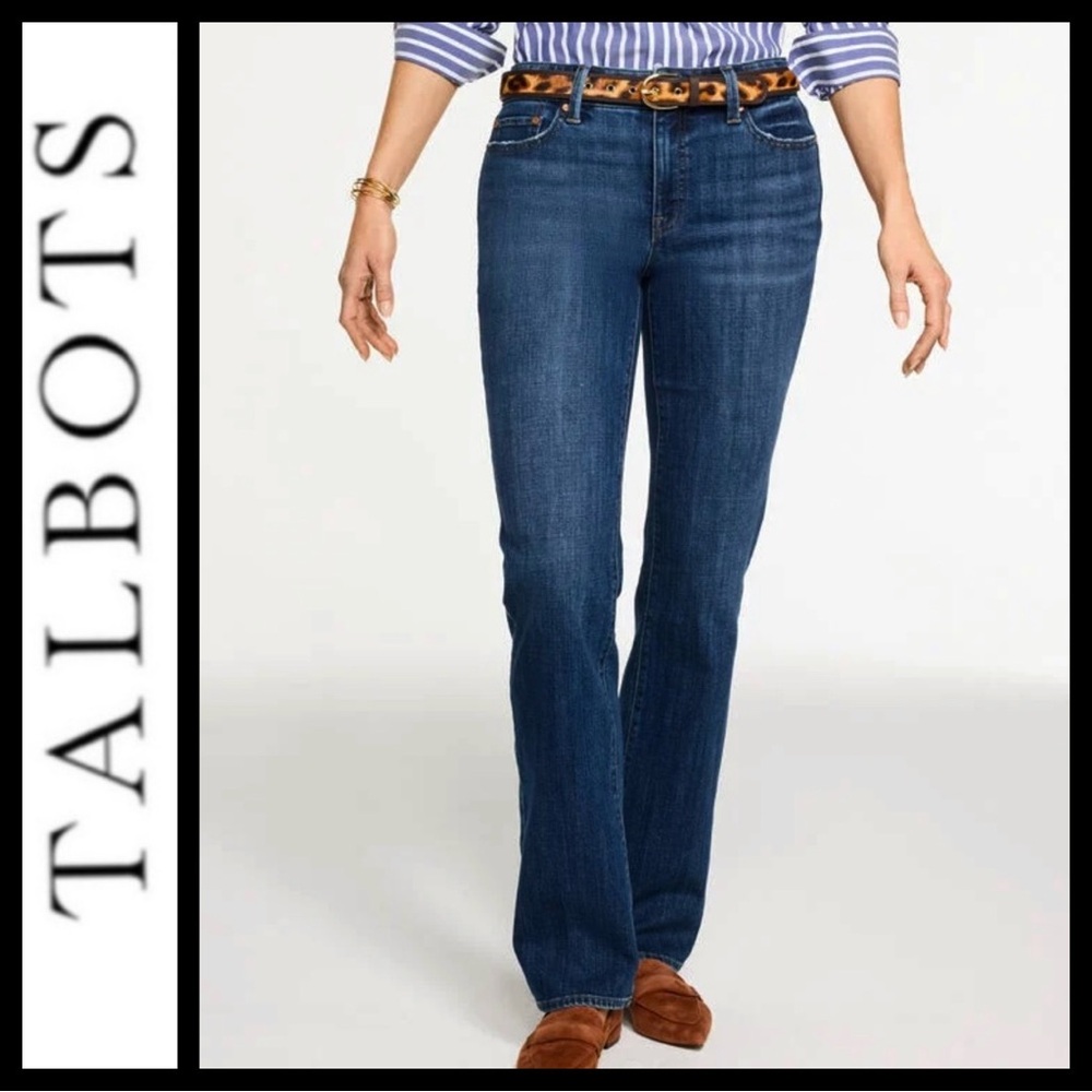 Nwot Talbots High Waist Barely Boot Curvy Jeans - image 1